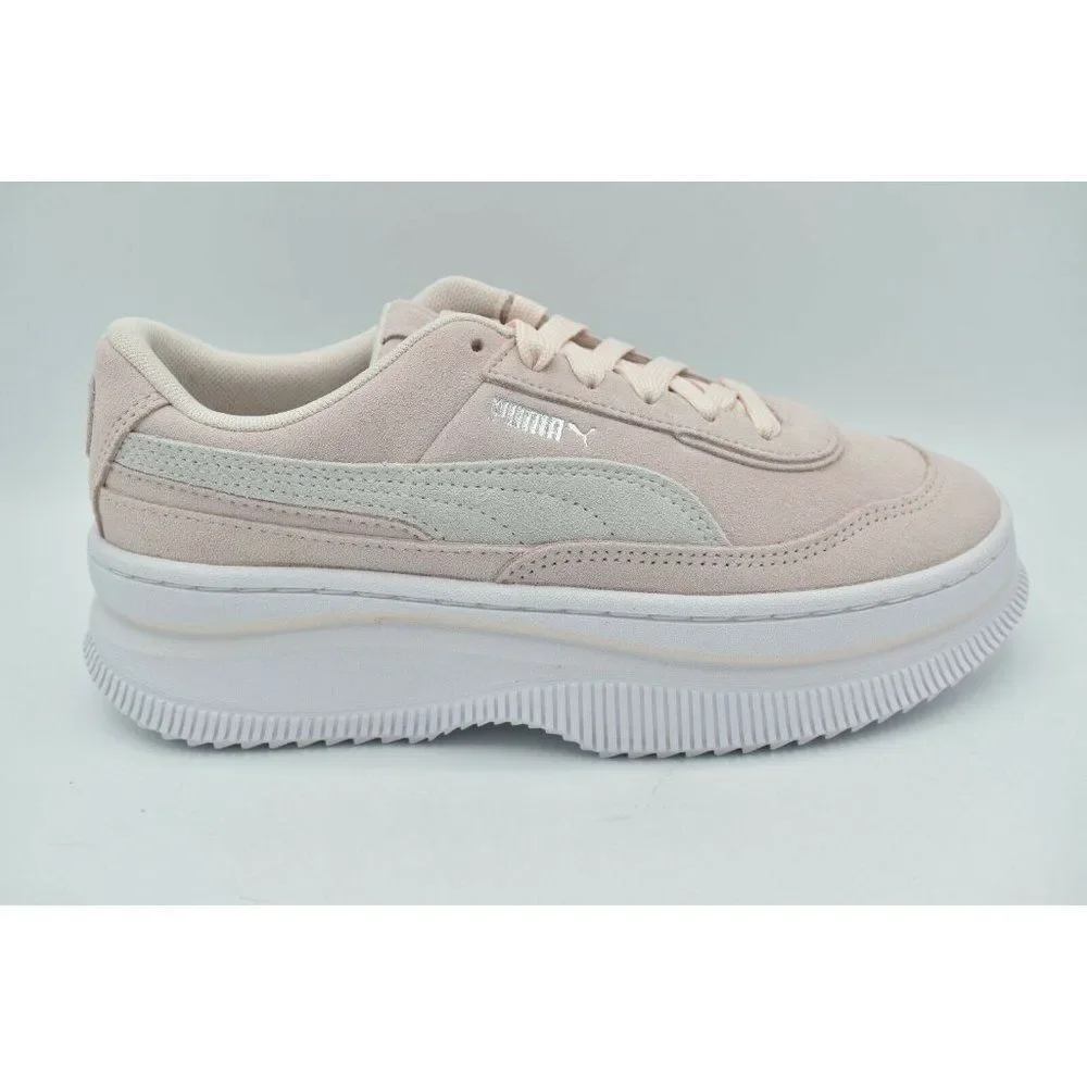 Puma Womens Size 9.5 Deva Suede Pink White Casual Platform Sneakers Shoes‎